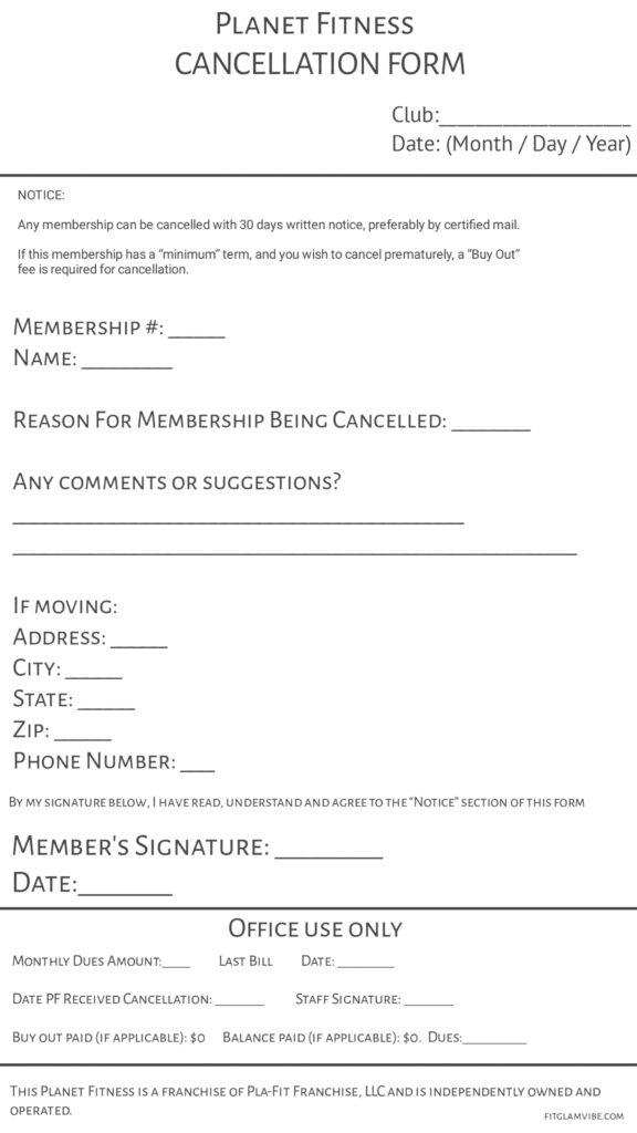 How to Cancel Planet Fitness Membership